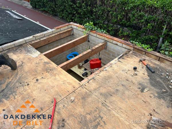 Plat dak vervangen met open constructie in De Bilt