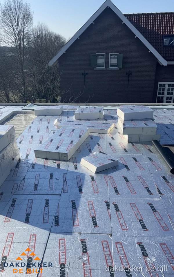 IKO PIR isolatieplaten op plat dak in De Bilt